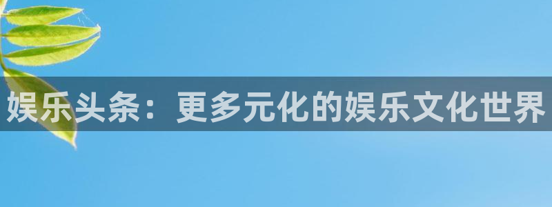 辉达官网首页登录入口：娱乐头条：更多元化的娱乐文化世界